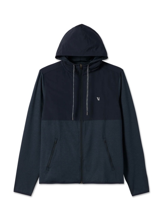 Vuori Other - Like New Mens Vuori Sunday Element Jacket Navy Hooded Lightweight Zip Jacket